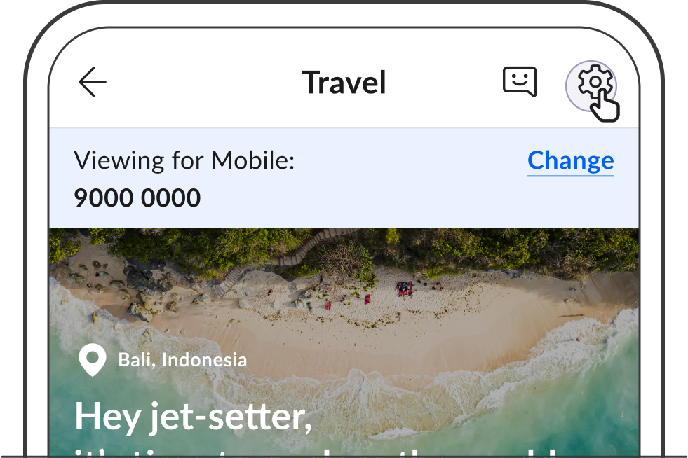 Tap the gear icon and ensure that Data Roaming (Network) is enabled'