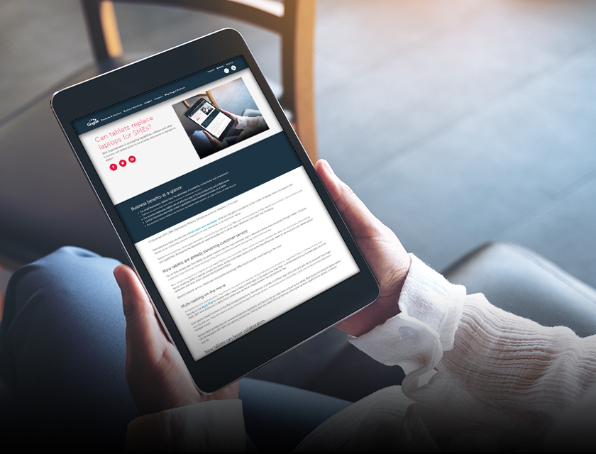 Can tablets replace laptops for SMBs?