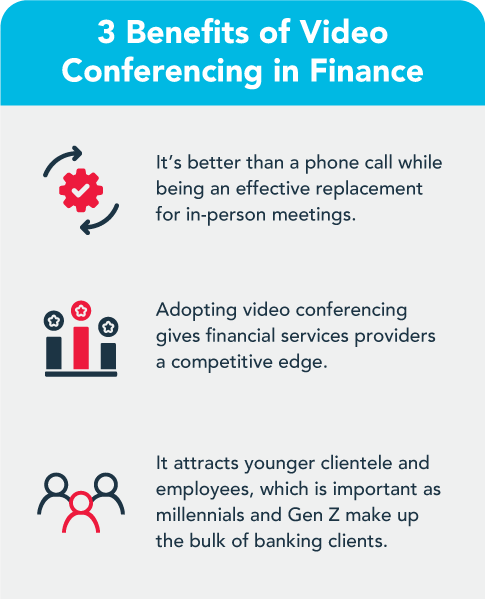 Benefits of video conferencing in finance