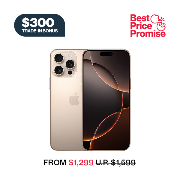 Shop iPhone 16 Pro, no plan needed.