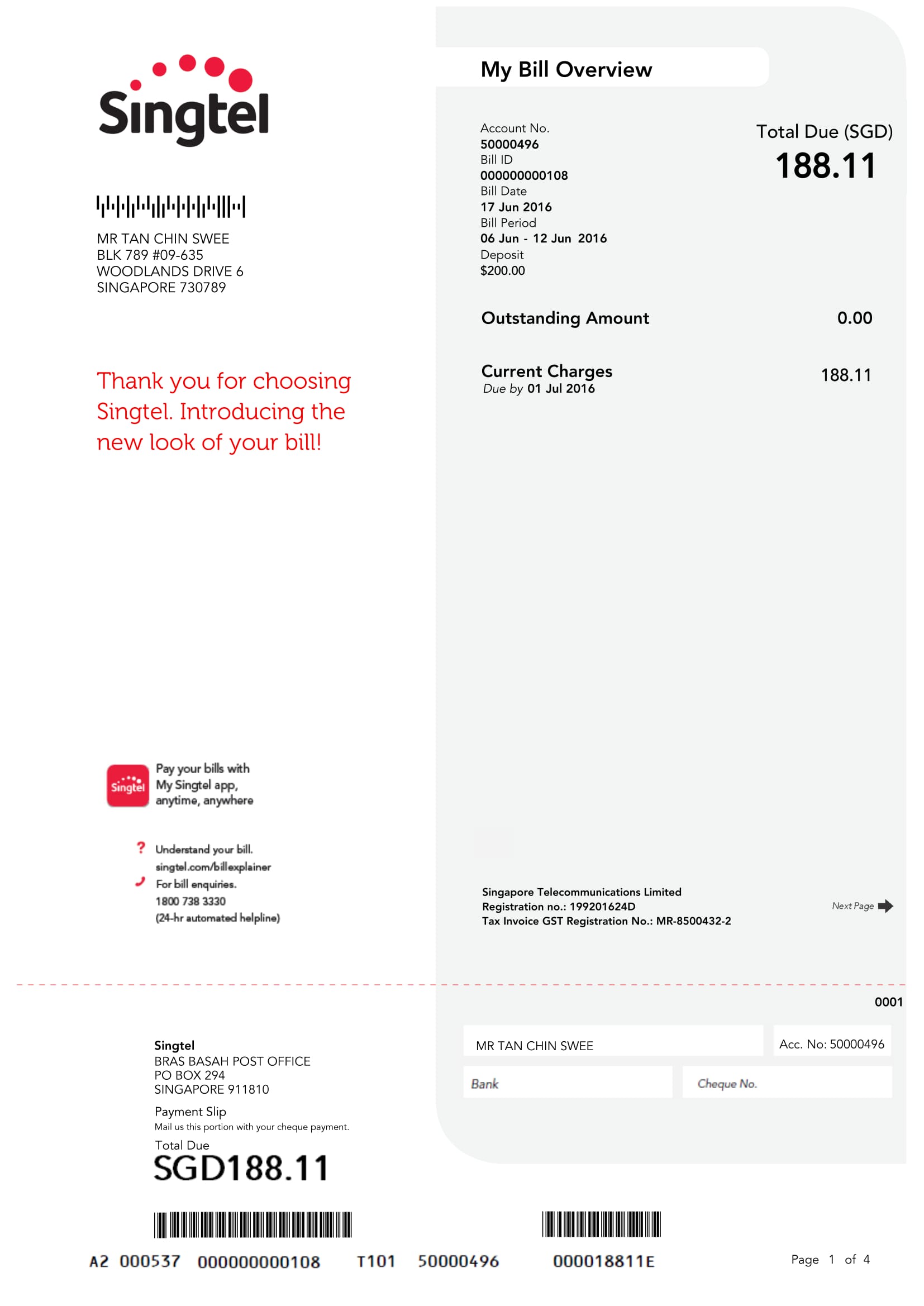 My Bill Overview