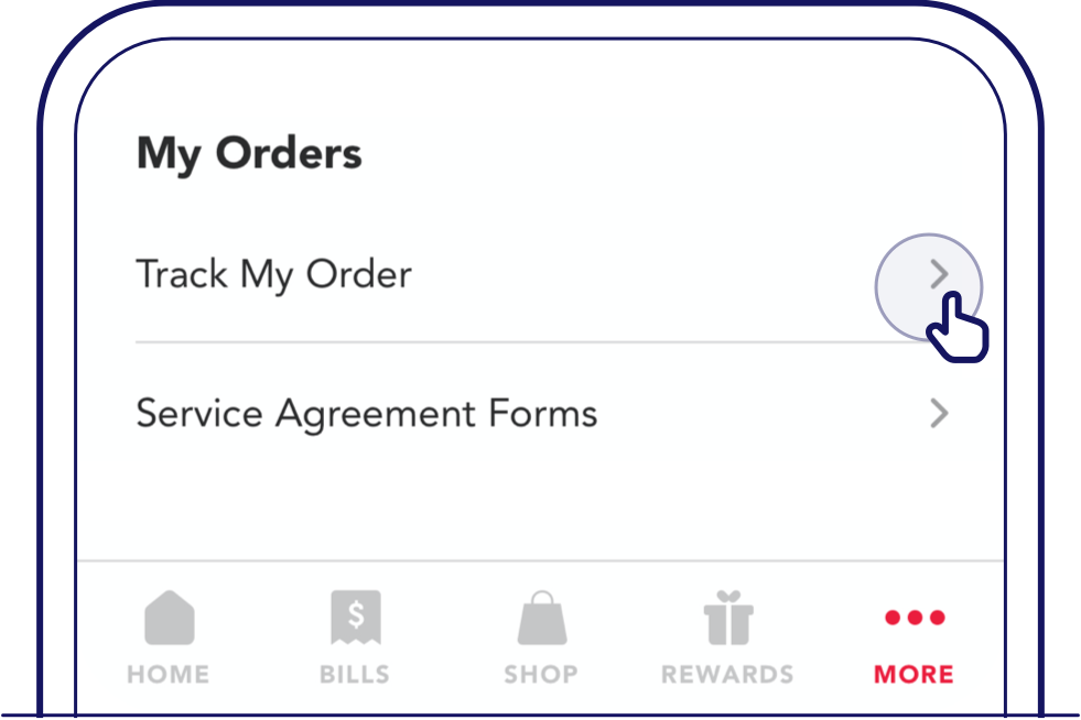 Tap on Track My Order on My Singtel App - Singtel broadband support