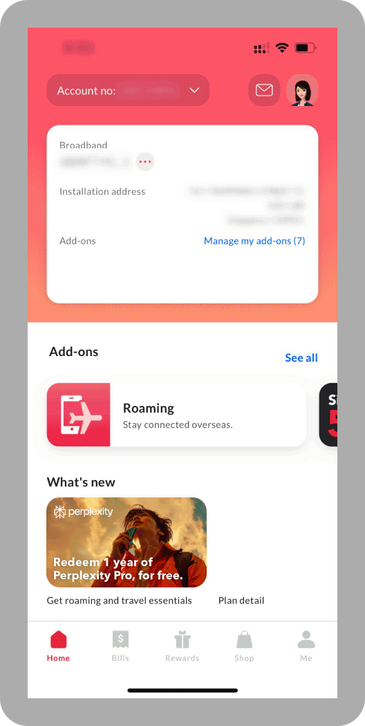 Steps to redeem a free Perplexity Pro subscription on My Singtel app - Singtel