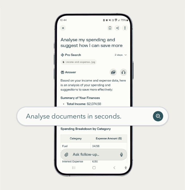 Analyse documents in seconds.