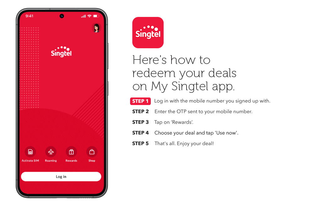 Redeem your deals on My Singtep app.