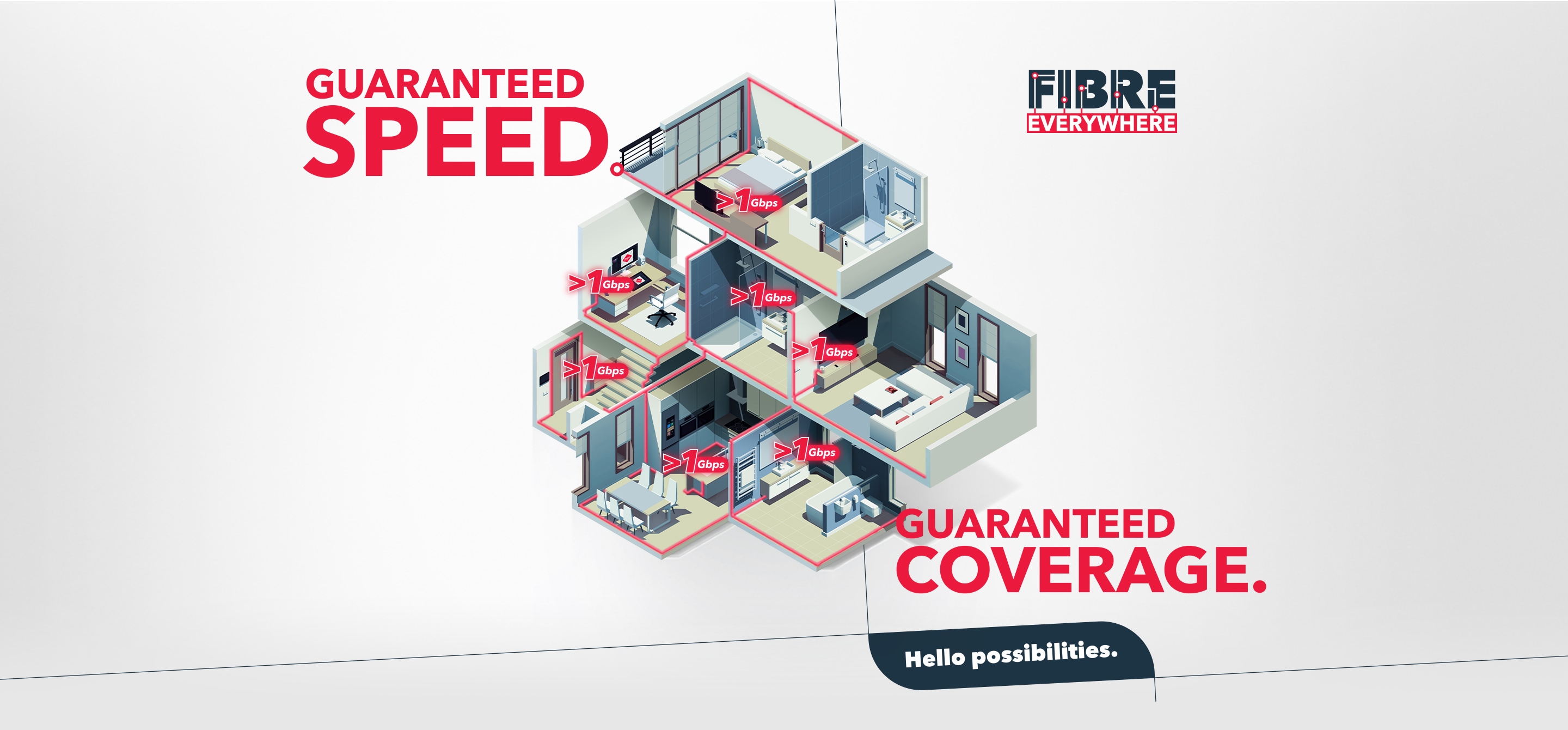 Guaranteed speed. Guaranteed coverage. Hello possibilities.