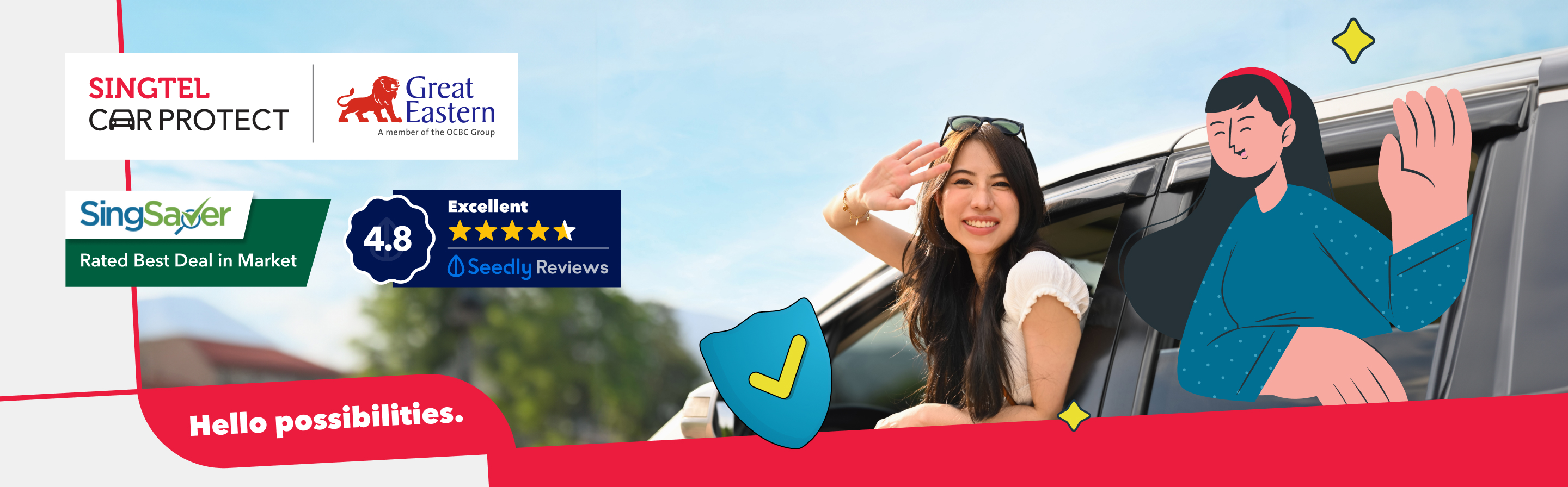 Singtel Car Protect x KrisFlyer - Enjoy 2 KF miles per dollar spent