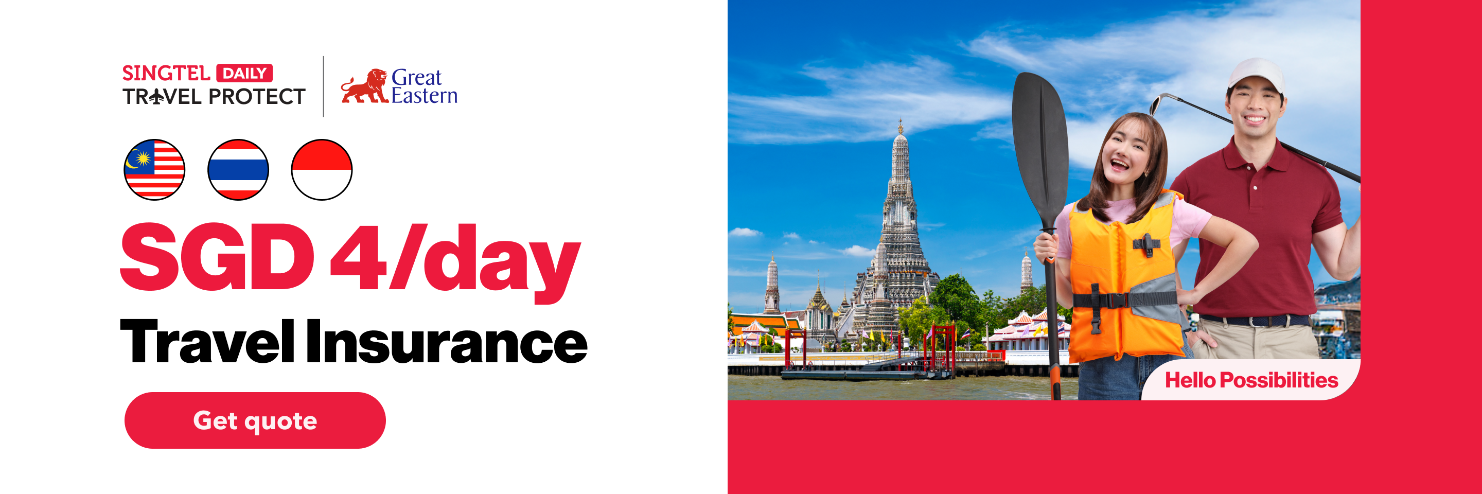 Singtel Travel Protect - 60% off Single Trip Plans