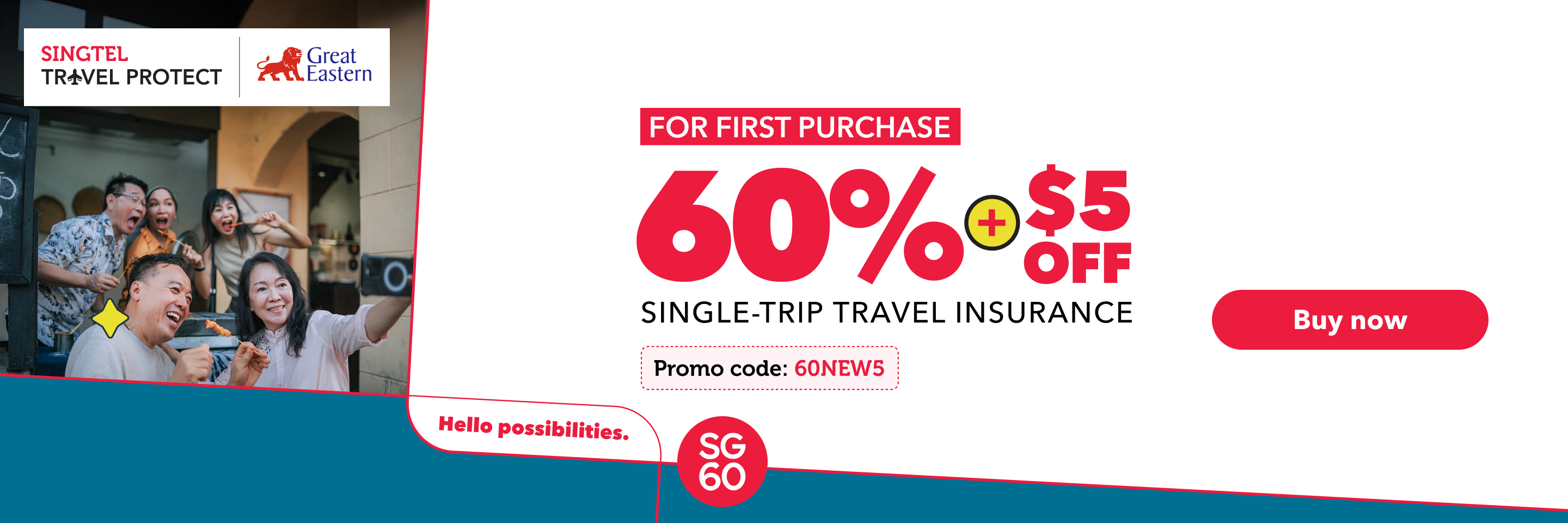 Singtel Travel Protect - 55% off Single Trip Plans