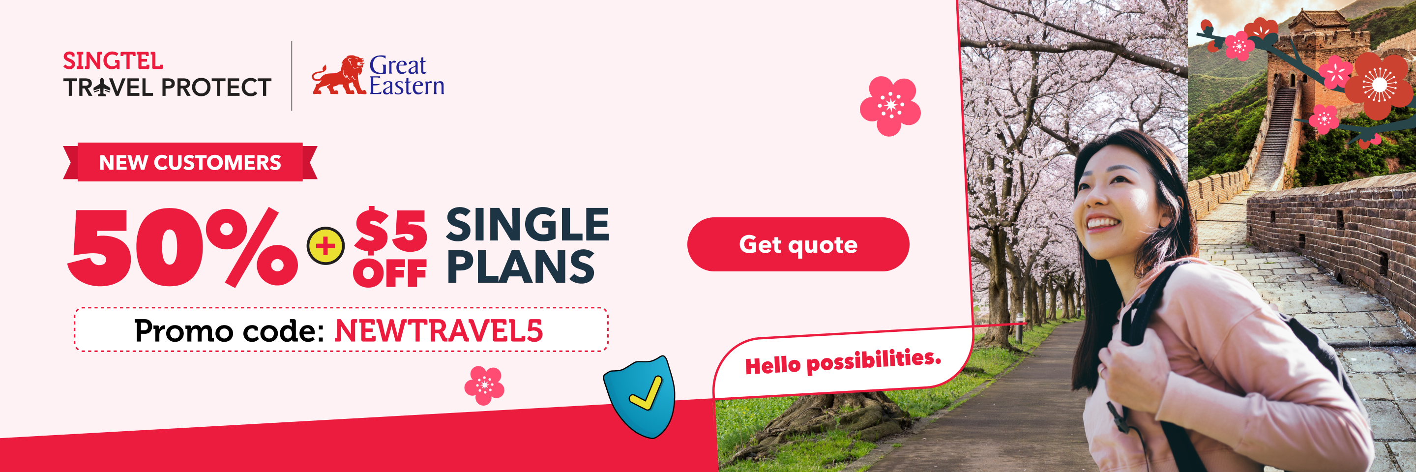 Singtel Travel Protect - 55% off Single Trip Plans