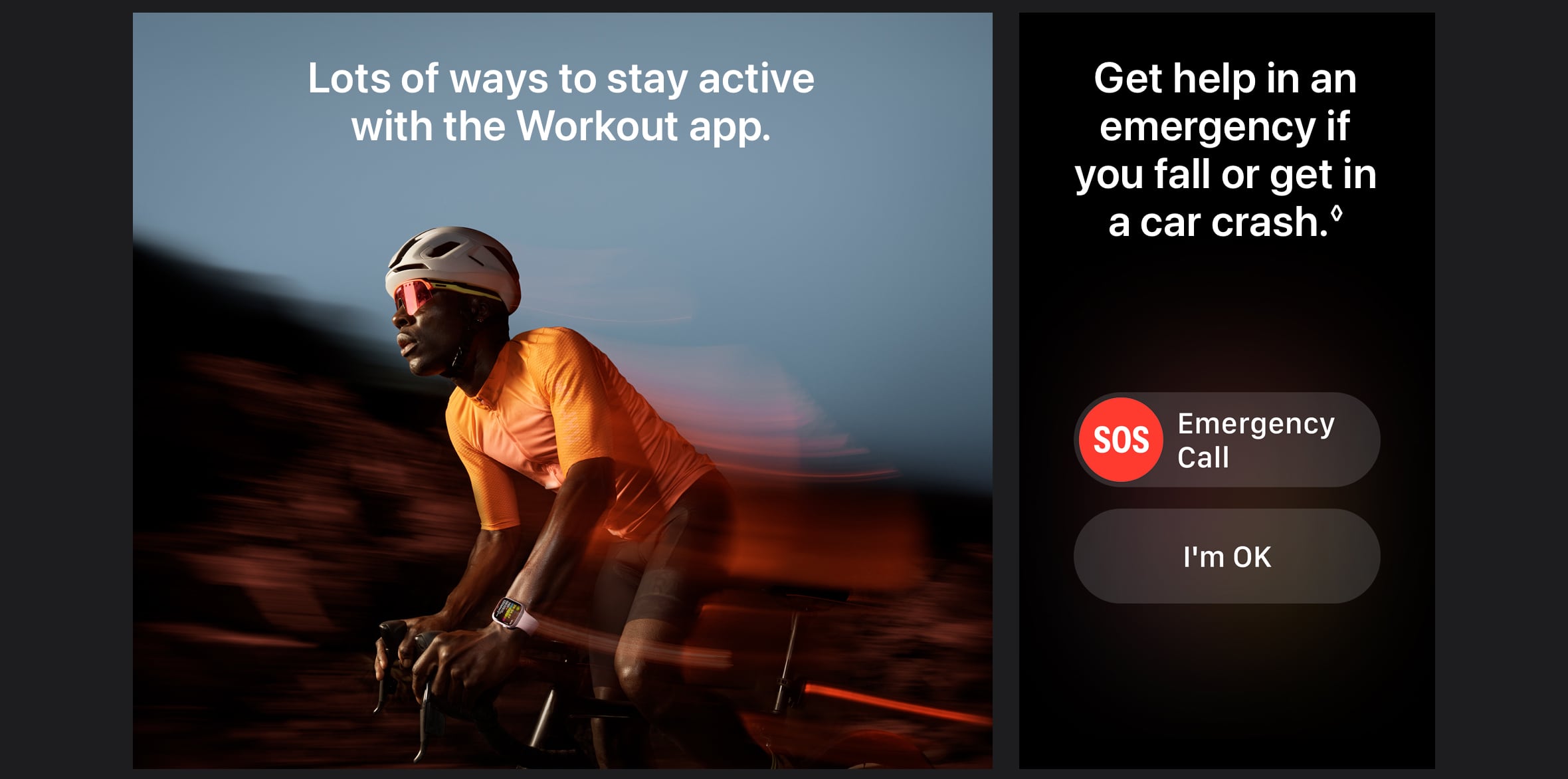 Stay active with the workout app, and get emergency assistance for falls or crashes - Singtel Apple Watch Series 9