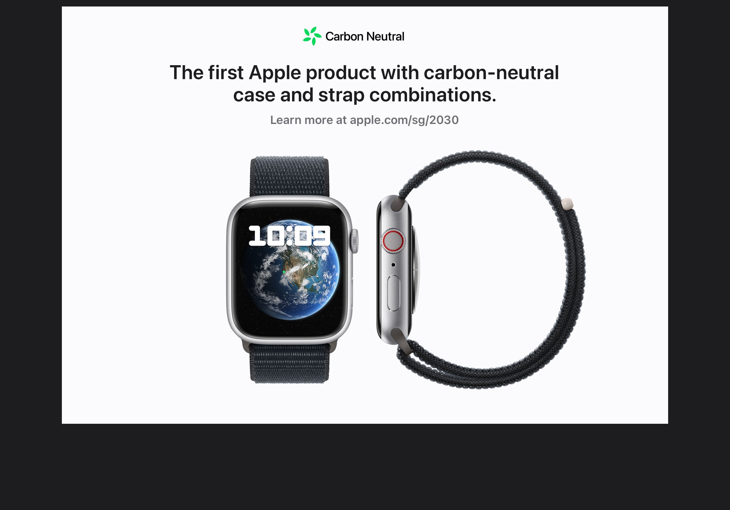 Apple Watch Series 9 is the first Apple product with carbon-neutral case and strap combinations -Singtel