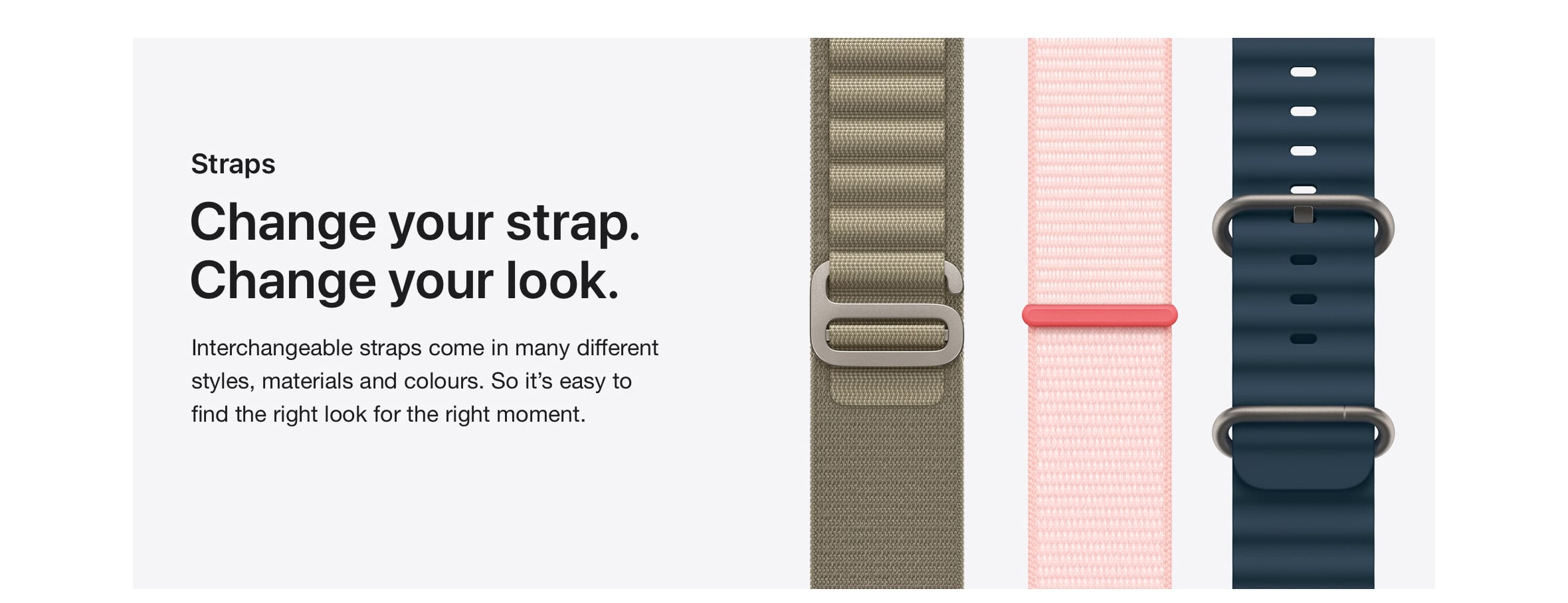 Dress your Apple Watch Series 9 with endless interchangeable straps in any style, material, or color - Singtel