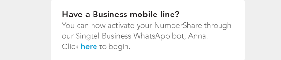 Singtel numbershare new arrivals