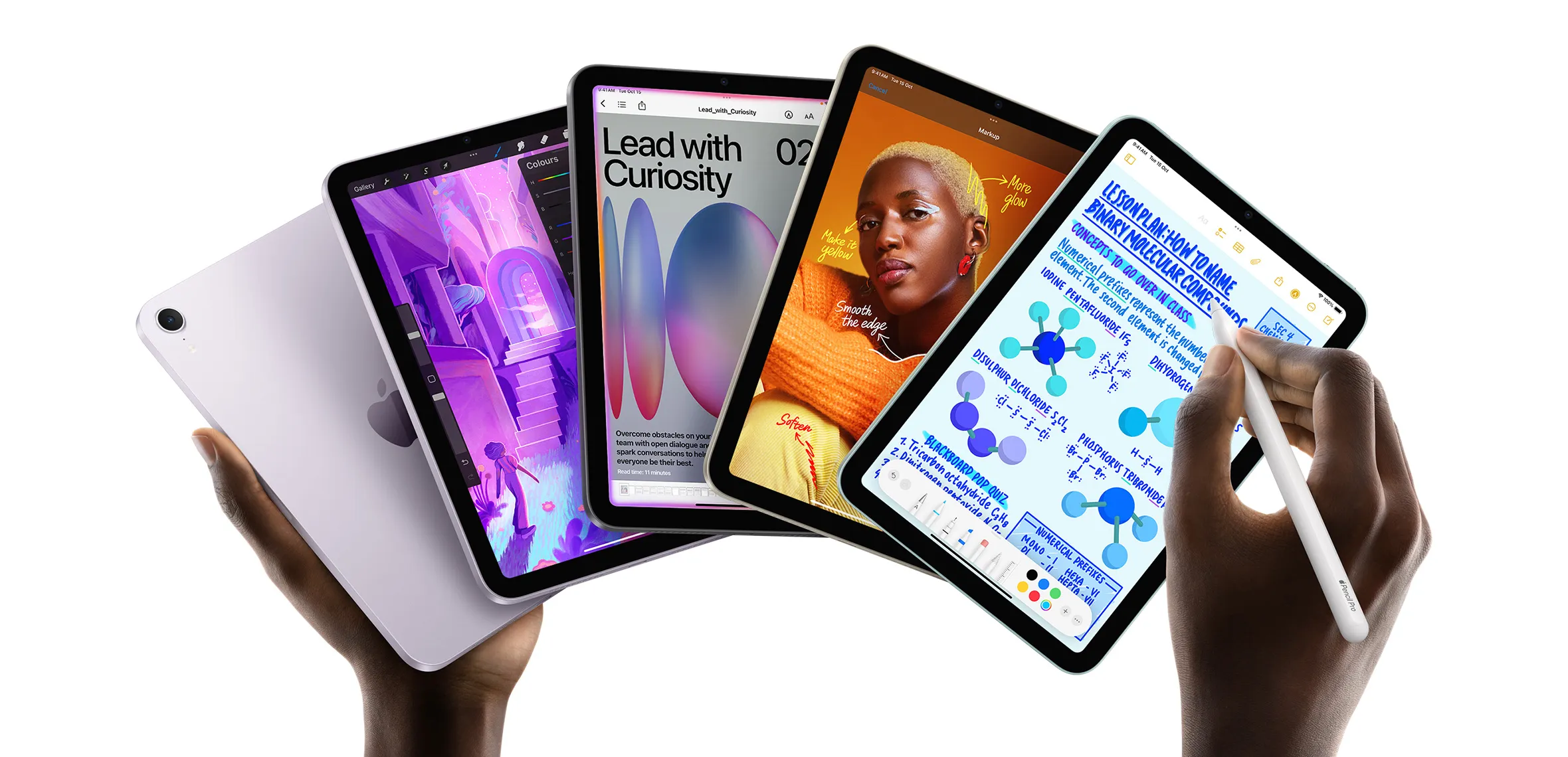 iPad mini is built for Apple Intelligence,◊Refer to legal disclaimers which helps you write, express yourself and get things done effortlessly. And it features ultra‑fast performance with the A17 Pro chip, inspires limitless creativity with Apple Pencil Pro◊Refer to legal disclaimers and comes in four gorgeous colours.