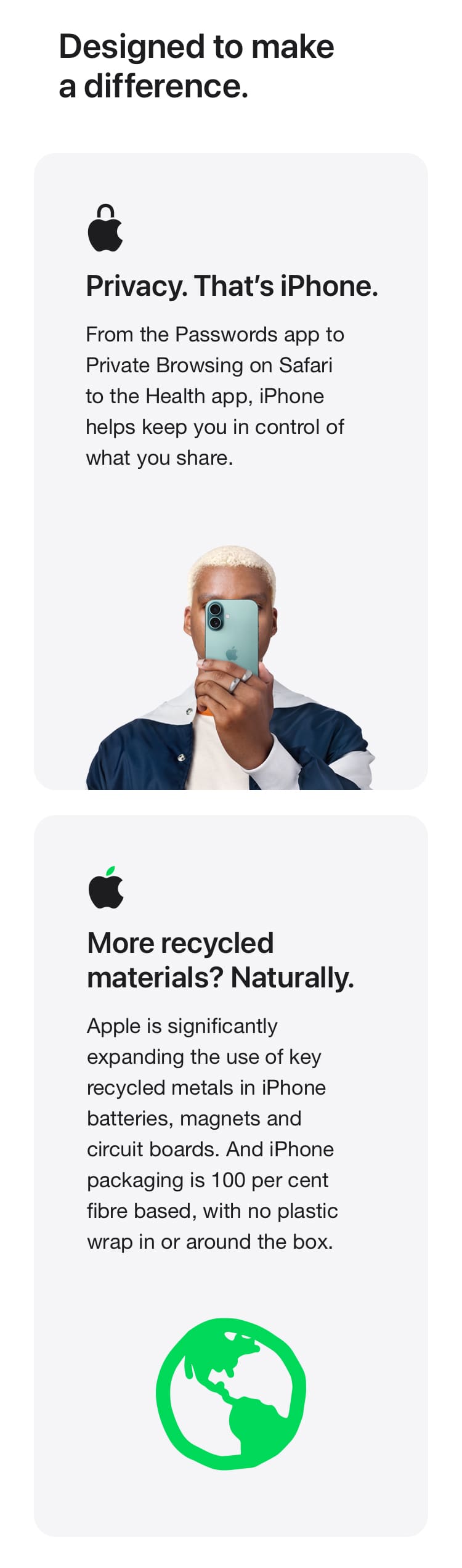 iPhone 16: more privacy from passwords to private browsing, more recycled materials used - Singtel