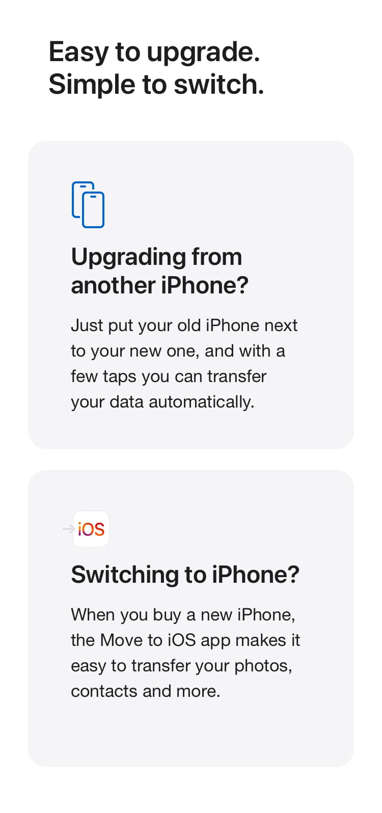iPhone 16: Easy to upgrade from another iPhone; Simple to switch to iPhone - Singtel