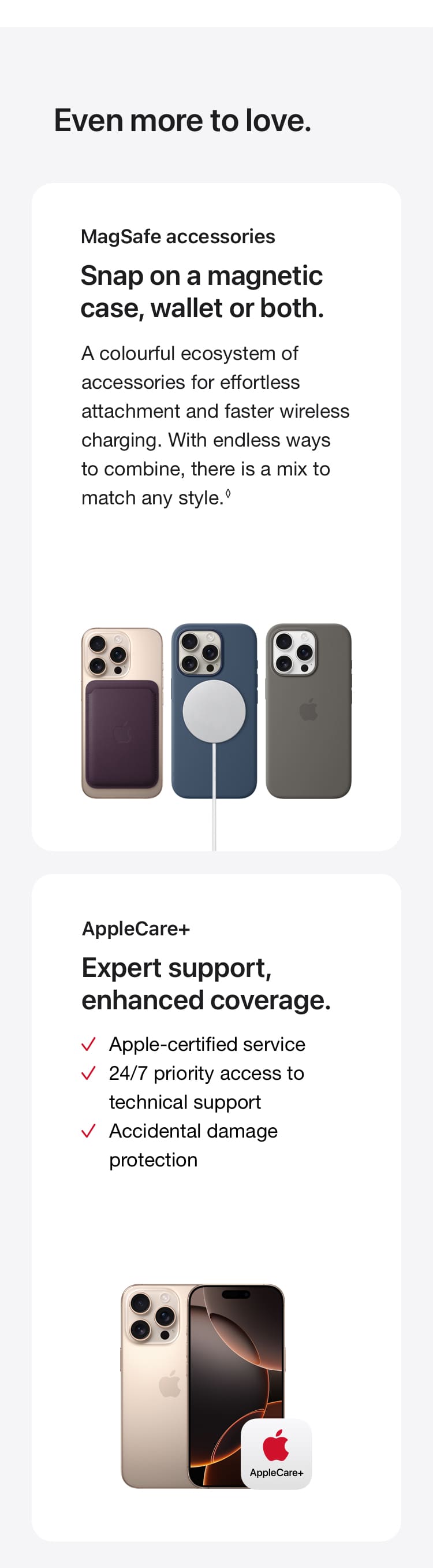 iPhone 16 Pr: magsafe accessory & AppleCare+ for expert support, enhanced coverage for your new iphone - Singtel