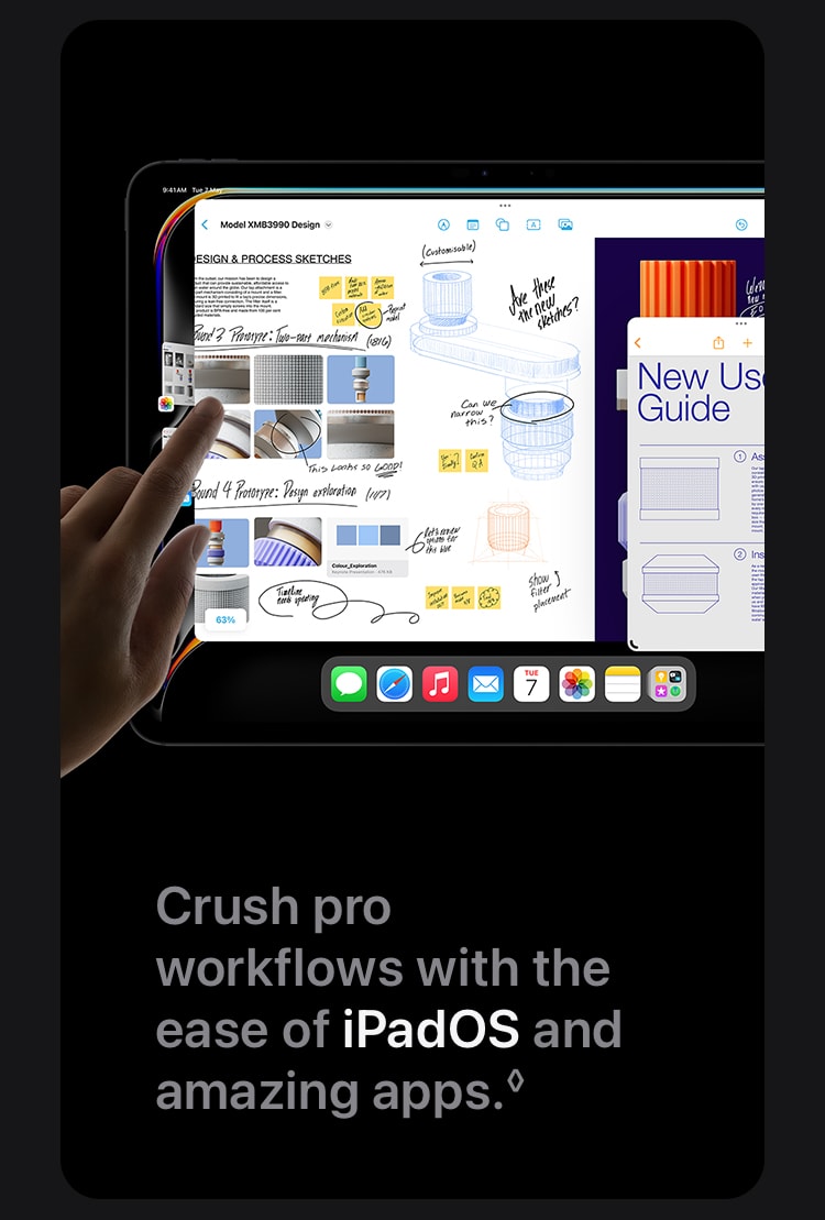 Crush pro workflows with the ease of iPadOS and amazing apps. Refer to legal disclaimers.