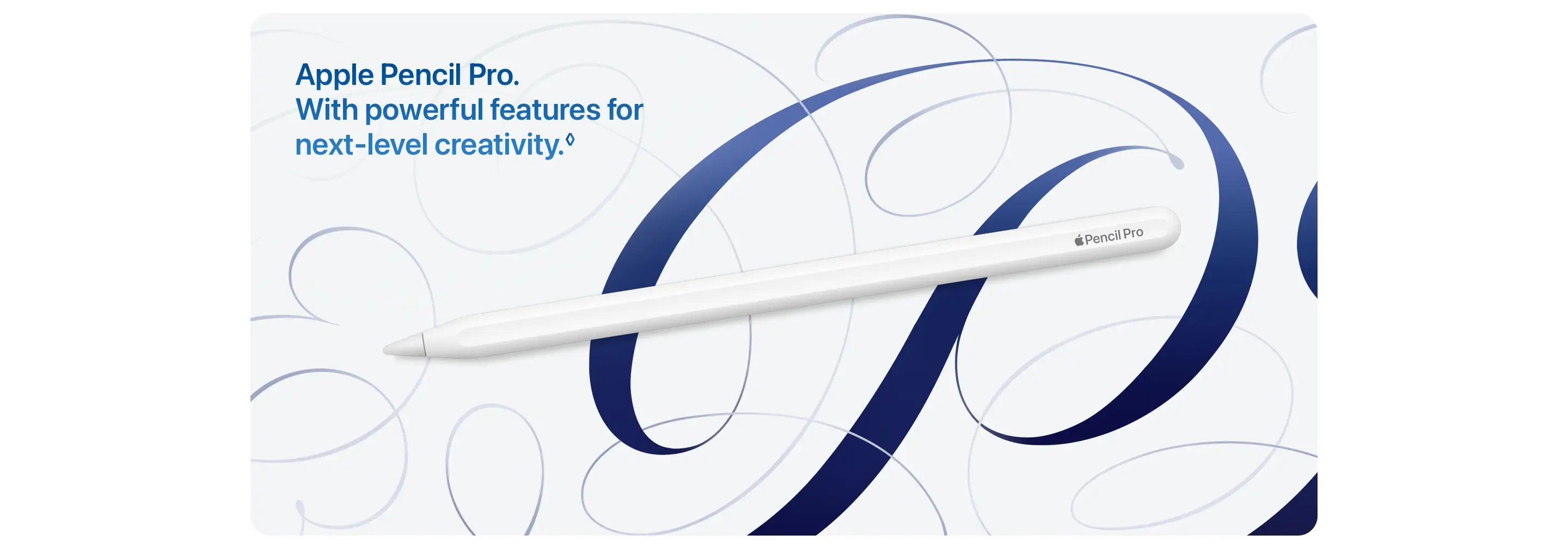 Apple Pencil Pro. With powerful features for next‑level creativity.