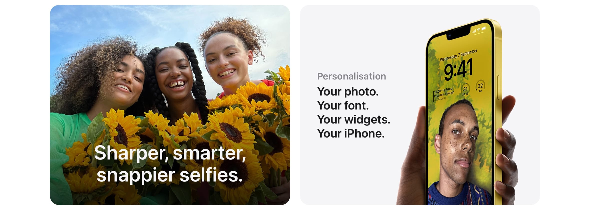 Sharper group photos with iPhone 14 camera function. Personalise how you want your Singtel iPhone 14 to look like - Singtel