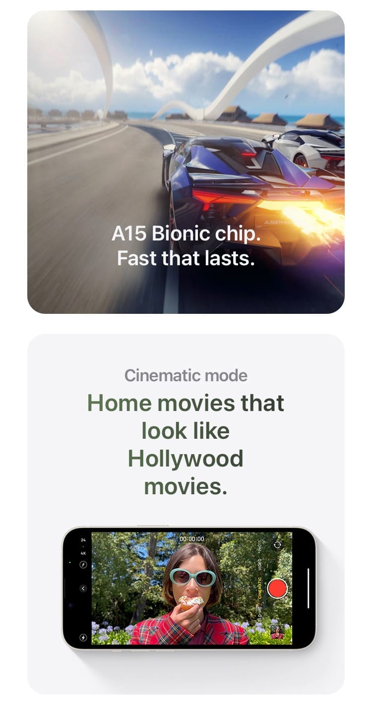 iPhone 14 specs includes A15 bionic chip for lasting performance - Singtel