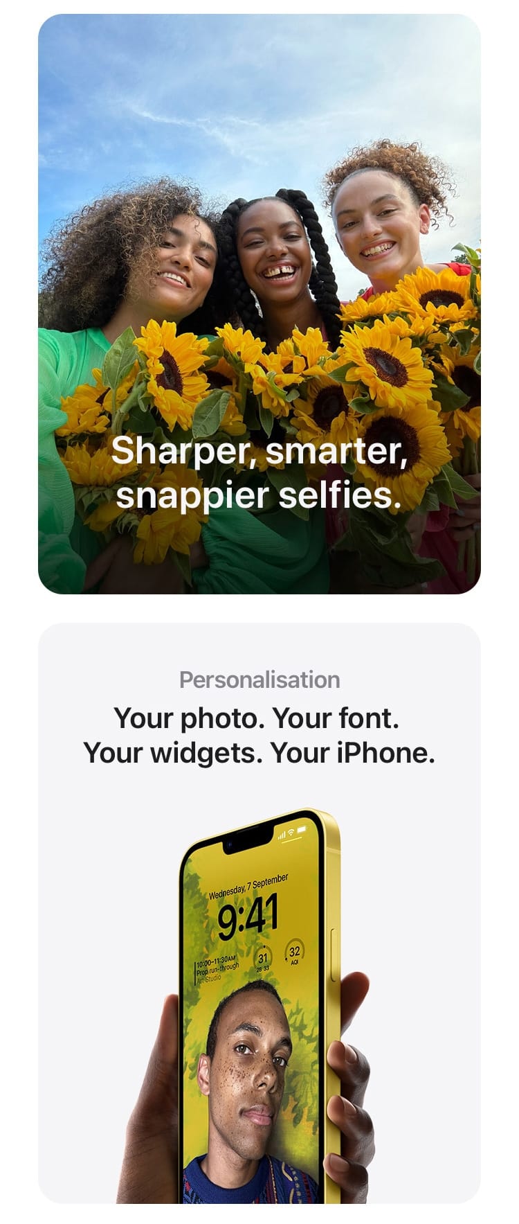 Sharper group photos with iPhone 14 camera function. Personalise how you want your Singtel iPhone 14 to look like - Singtel