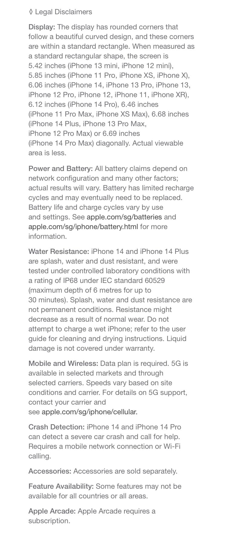  For full terms and conditions, refer to www.apple.com/sg/iphone.
