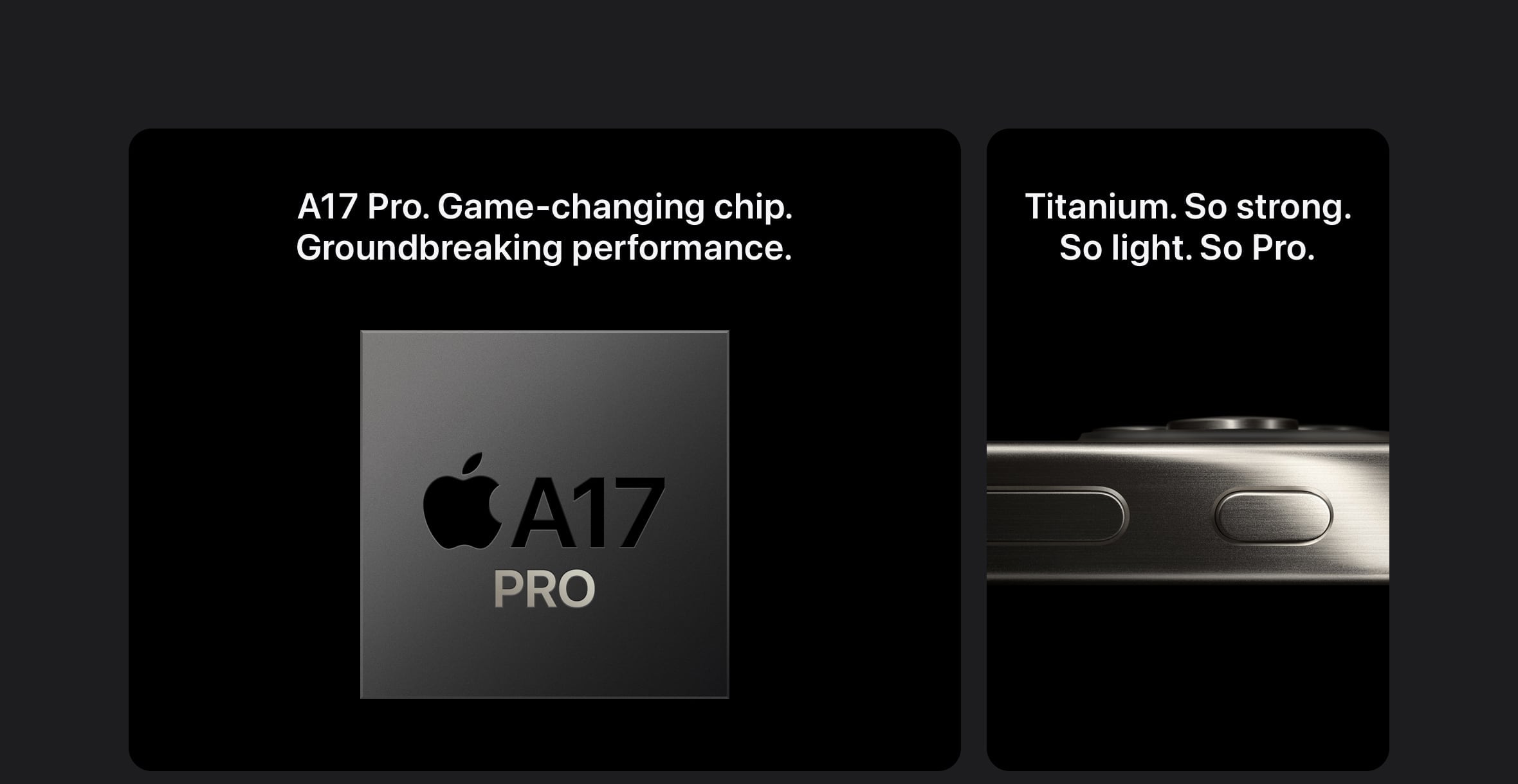 Groundbreaking performance with the A17 Pro chip in the light and tough titanium-built iPhone 15 Pro - Singtel