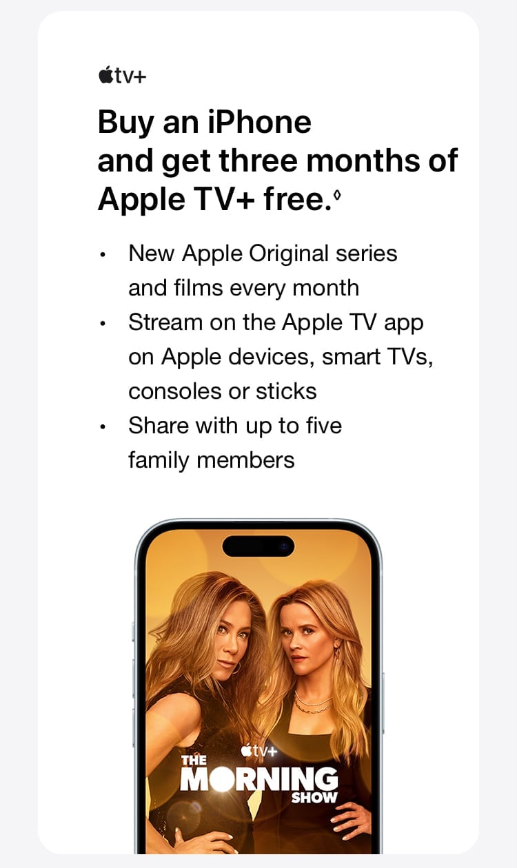 Buy a new iPhone 15 Pro and get 3 months of Apple TV+ free - Singtel