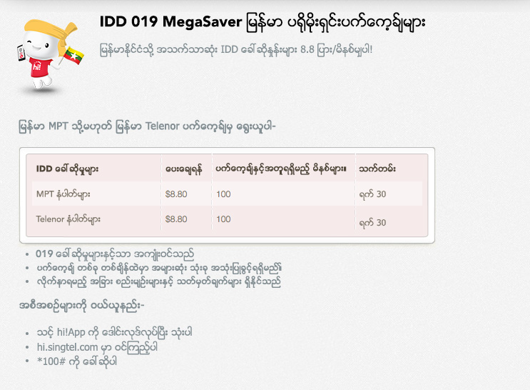 Add Ons Singtel