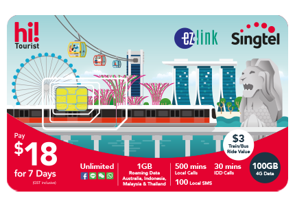 hi tourist sim card singtel