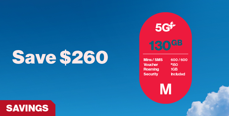 Singtel's SG60 deal: SAVE $260 when you sign up for a new 5G+ M phone plan which offers you 130GB data