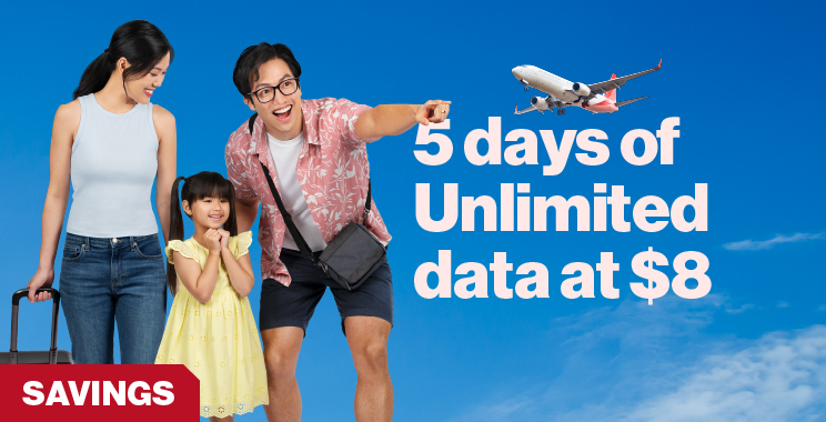 Celebrate SG60 with Singtel: Get 5 days of unlimited Malaysia data for just $8 with our cheap overseas roaming deal!