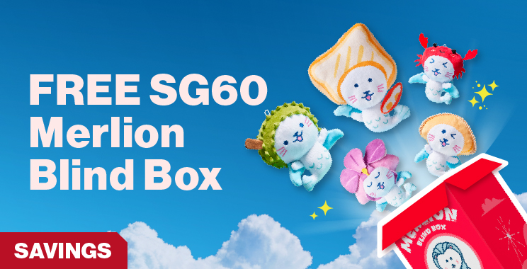 Celebrate SG60 with Singtel: Get a FREE SG60 Merlion Blind Box with $15 Prepaid SIM or $20 top-up at 7-Eleven & Cheers!
