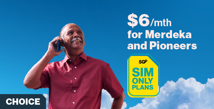 Singtel's SG60 Deals: Cheap 5G+ SIM Only plans at $6/mth for Merdeka & Pioneers seniors