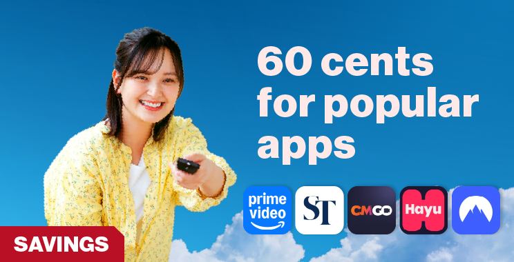Singtel's SG60 deal: Get popular CAST.SG apps such as Prime Video, Straits Times, Hayu, Nord VPN & more for 60 cents only