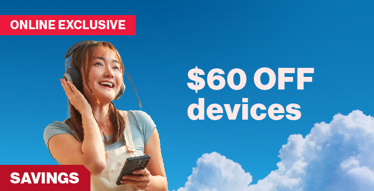 Singtel SG60 Online Exclusive: $60 OFF any RRP devices - phones, laptops and tablets with no plan