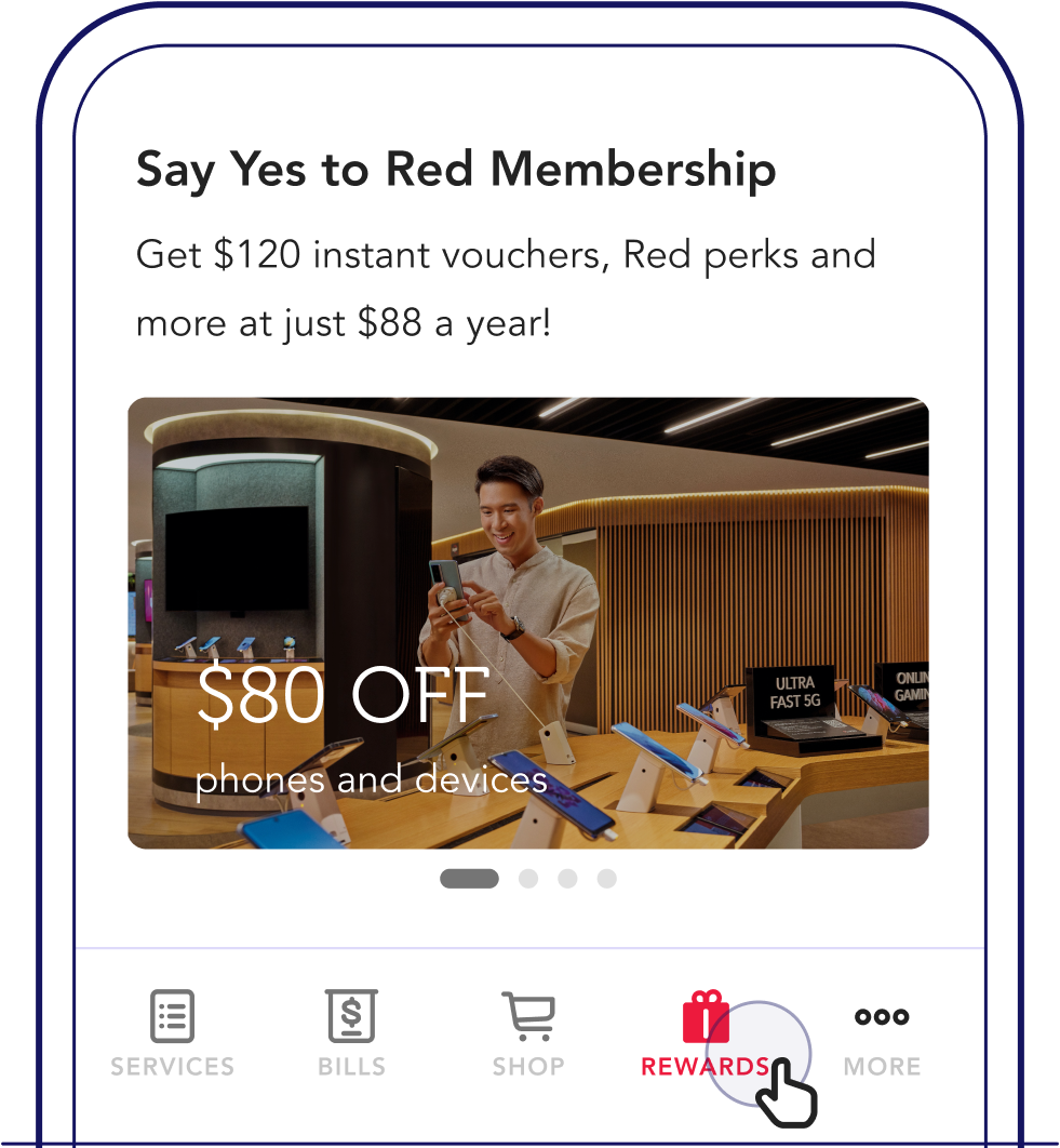 <b>Tap on Rewards in My Singtei App for see your vouchers</b>