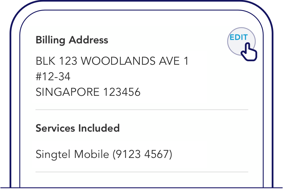 Update Billing Address - Singtel Support