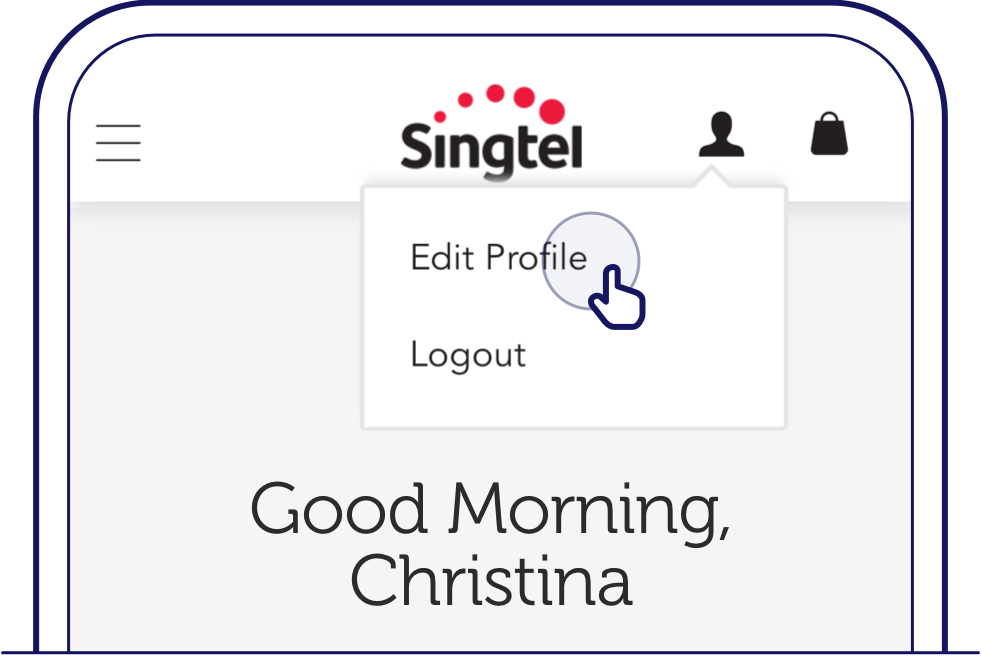 Update personal information from Edit Profile - Singtel Support