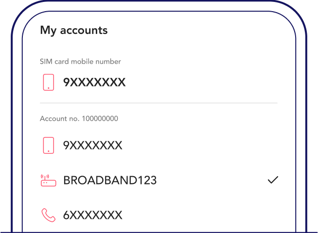 Next, tap on the 3 dots beside your broadband service - Singtel Support