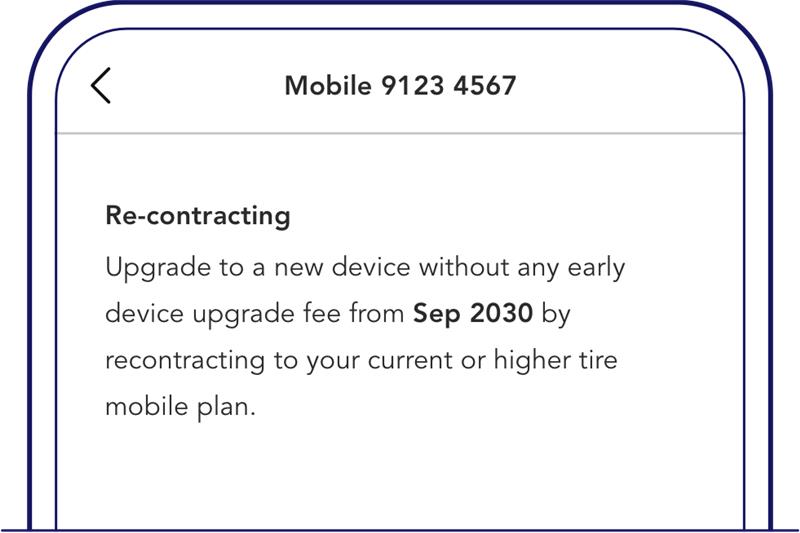 Tap on the account number to view broadband and tv services - Singtel Support