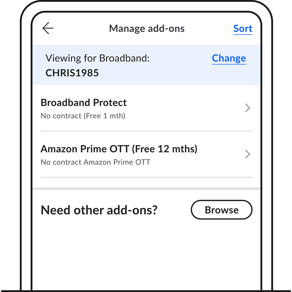 Tap on Manage - Singtel broadband support