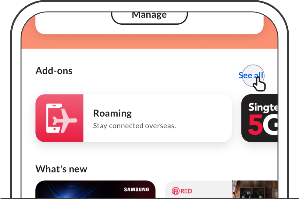 To activate Pay-As-U-Roam, go to My Singtel app and tap on 'Roam' followed by 'Get other roaming add-ons'