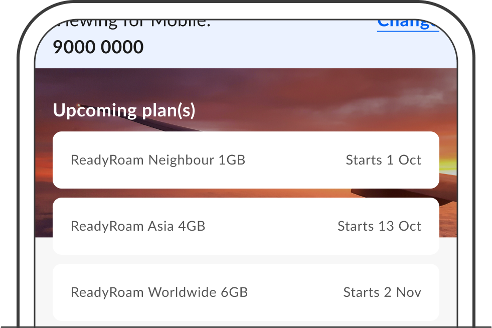 Tap on 'View all' to check roaming plan details and if your plan has started, tap on 'Roam' to check usage