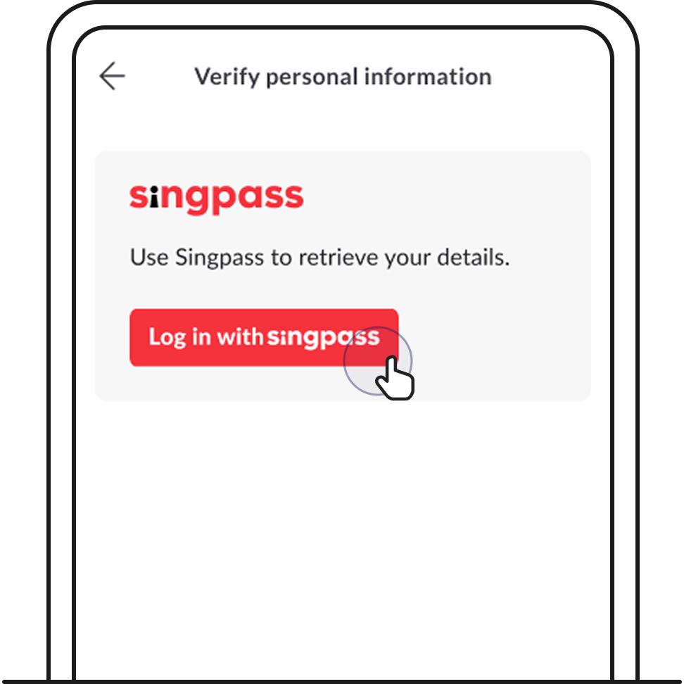 Next, you'll need to verify your identity with Singpass.