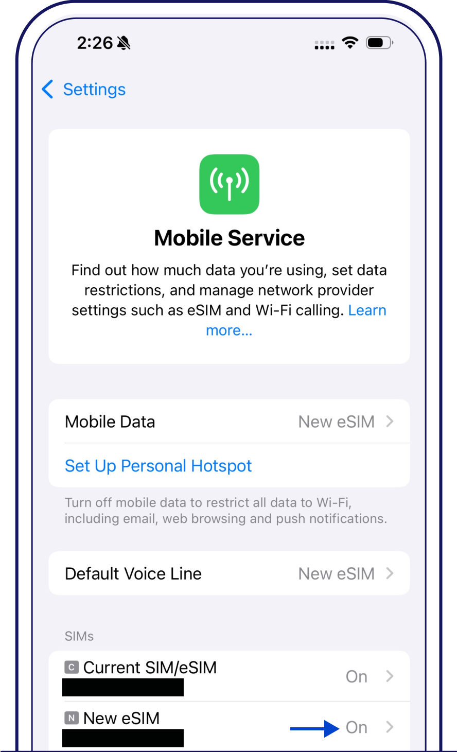 Receive unable to activate eSIM message on iOS device - Singtel eSIM