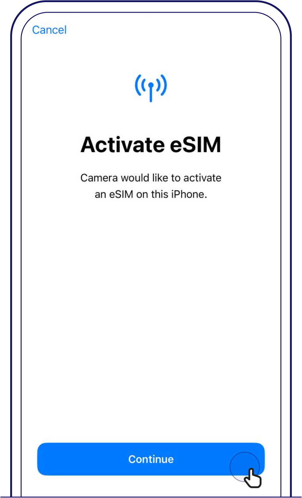You’ll be directed to your phone settings. Follow the steps to install your eSIM – Singtel eSIM
