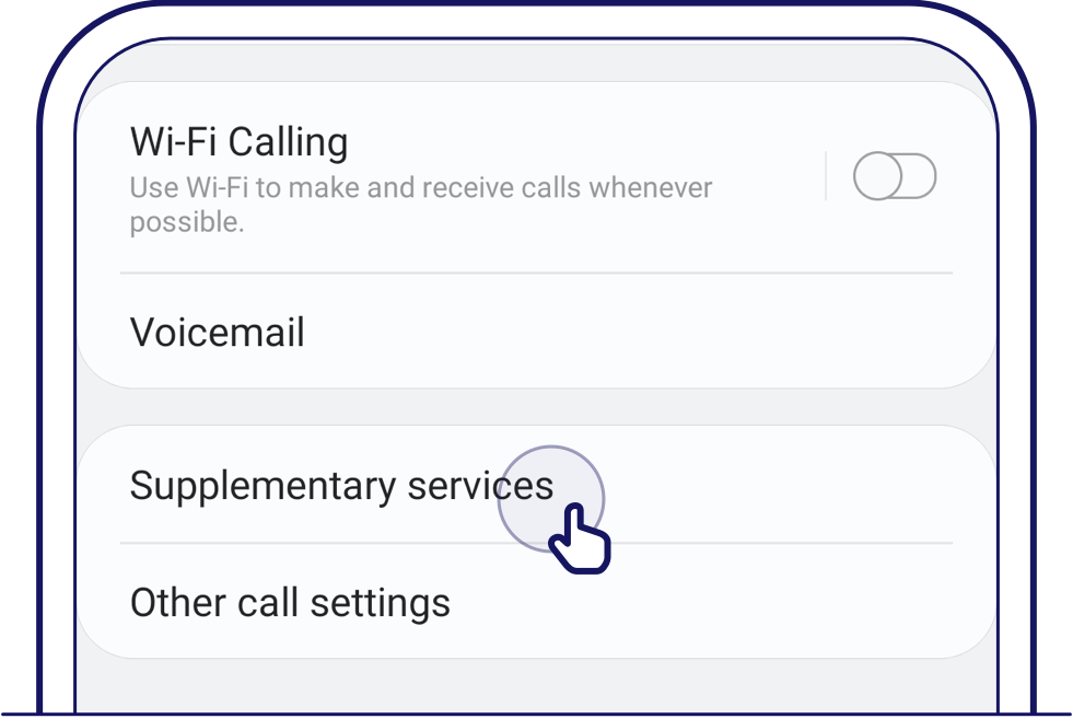  For Android users, turn on 'Supplementary services' after going to the phone app settings 